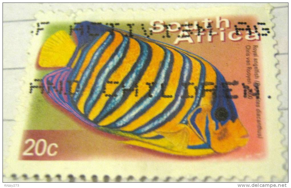 South Africa 2000 Fish Royal Angelfish 20c - Used - Oblitérés