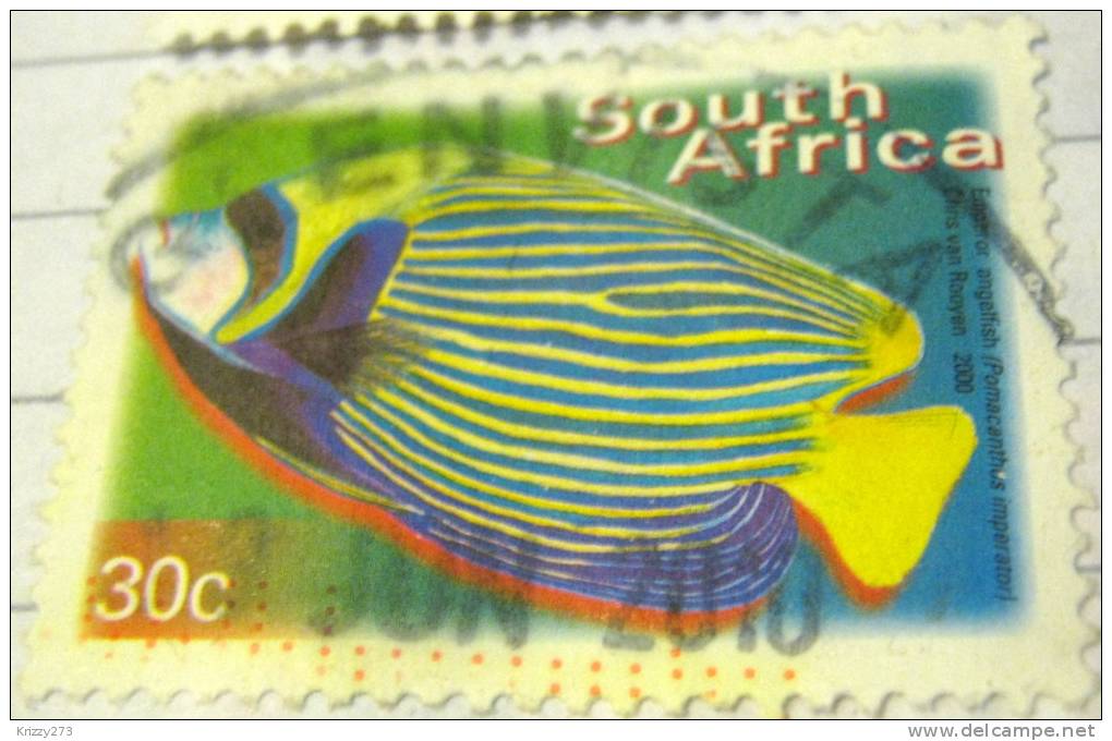 South Africa 2000 Fish Emperor Angelfish 30c - Used - Usati