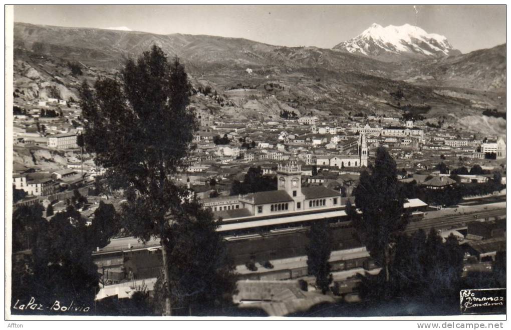 La Paz Bolivia Old Real Photo Postcard - Bolivië