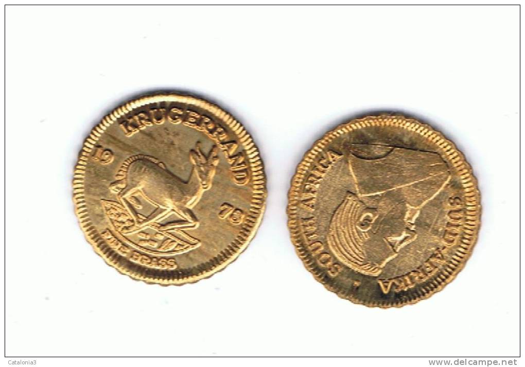 SUD AFRICA - Moneda KRUGERRAND Replica ORO 1978 SC - Sudáfrica
