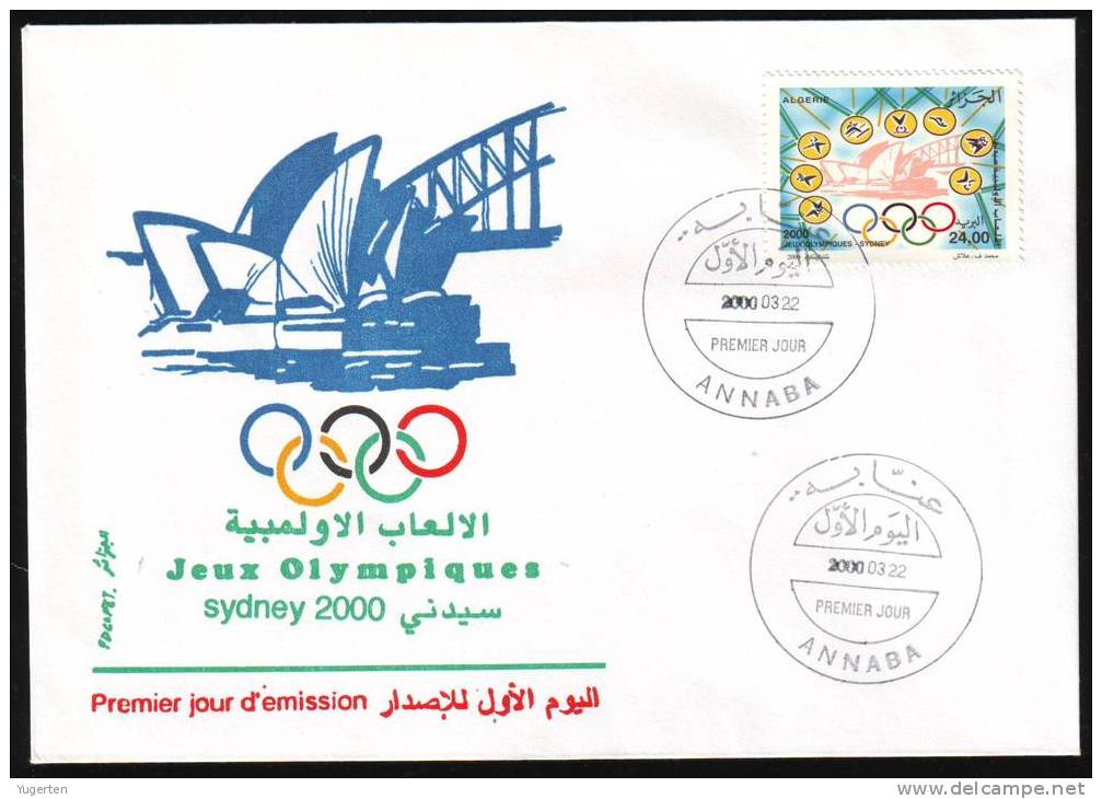 ALGERIA - 2000 - FDC -JO - Olympic Games Sydney -  RARE -Oblitération Annaba - Zomer 2000: Sydney - Paralympics