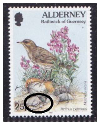 ALDERNEY BIRD & SHELL 1V (MNH**) - Muscheln