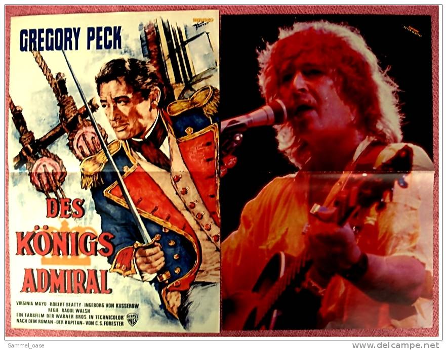 2 Kleine Musik Poster  Gruppe Teens  -  Rückseiten : Peter Maffay + Gregory Peck ,  Von Bravo + Popcorn Ca. 1982 - Posters
