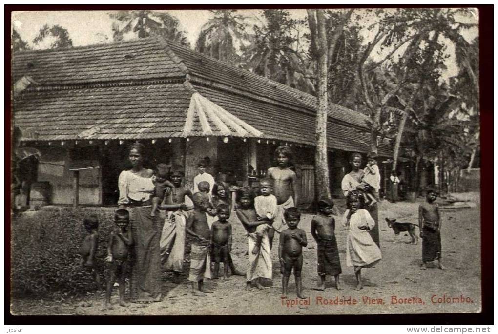 Cpa  De Ceylan Ceylon Sri Lanka Typical Roadside View Boretta Colombo     FRVA1 - Sri Lanka (Ceylon)