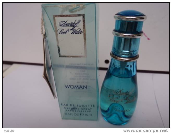 DAVIDOFF " COOL WATER " MINI VAPO 15 ML EDT VOIR & LIRE !!! - Miniaturen Flesjes Dame (zonder Doos)