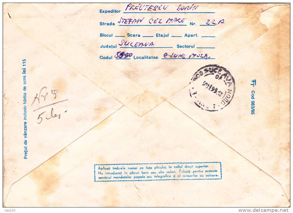 LOUIS PASTEUR, PASTEUR INSTITUTE, STAMP ERROR, SPECIAL COVER, 1995, ROMANIA - Louis Pasteur