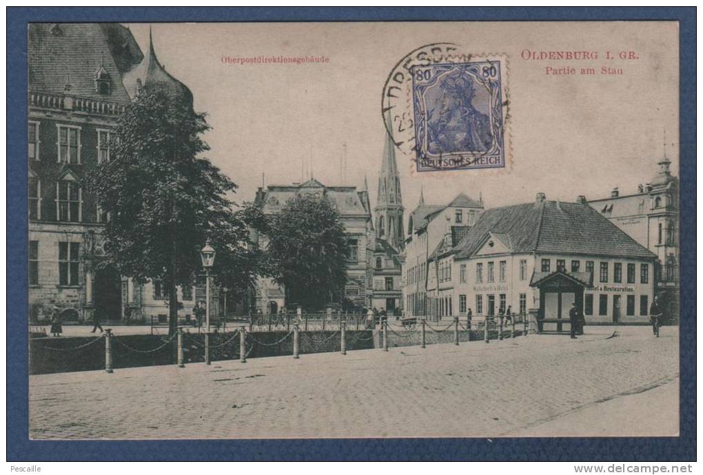 NIEDERSACHSEN - CP OLDENBURG I. GR. - PARTIE AM STAU - OBERPOSTDIREKTIONSGEBÄUDE - PHOT. U. VERLAG V. HÜLSKÖTTER'S N°19 - Oldenburg