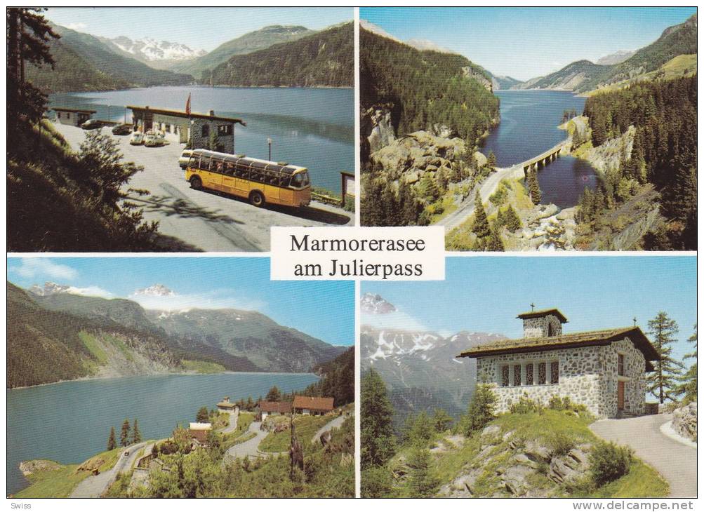 POSTAUTO CAR POSTAL  MARMORERASEE AM JULIERPASS - Marmorera