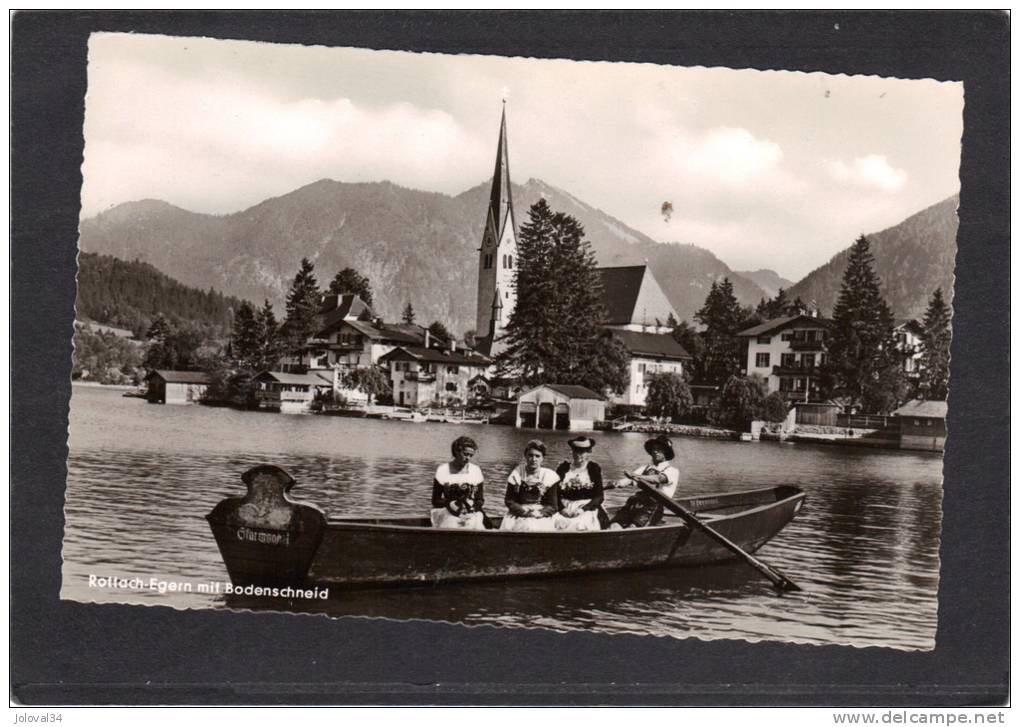 Allemagne - ROTTACH - Egern Mit Bodenschneid - Animée Barque - Non écrite - Tegernsee