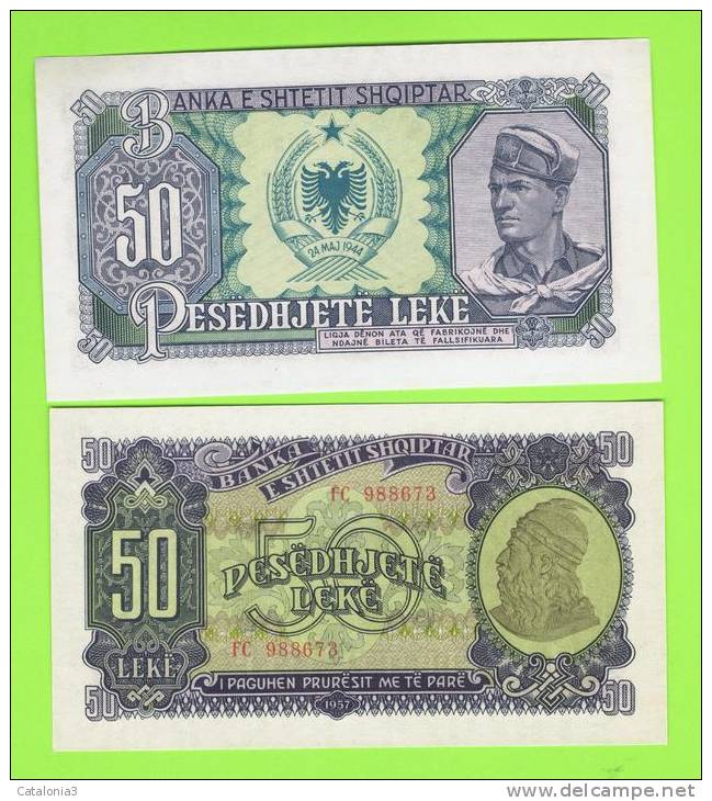 ALBANIA   -  50 Lek  1957 SC  P-29 - Albania