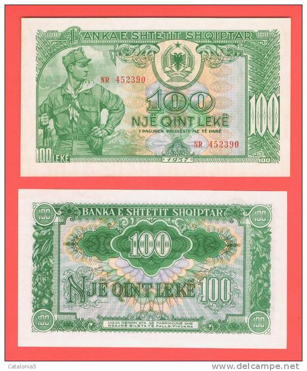 ALBANIA   -  100 Lek  1957 SC  P-30 - Albania