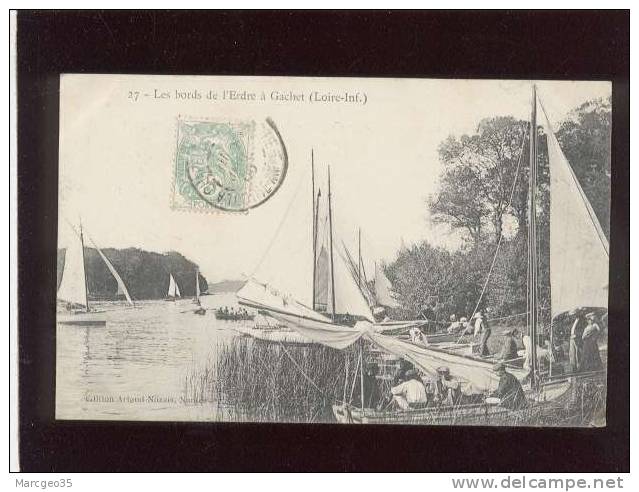 44 Carquefou   Les Bords De L'erdre à Gachet édit. Artaud N° 27 Animée Voiliers Bateaux - Carquefou