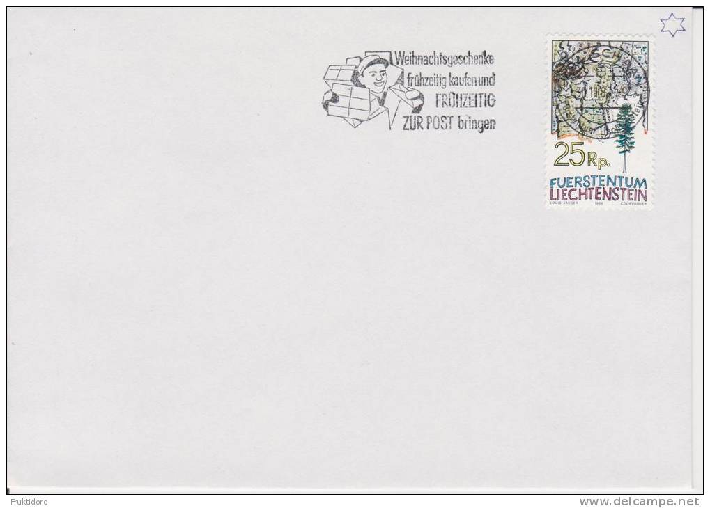 Liechtenstein Postmark - Flamme Postale - Poststempel Christmas 1989 - Macchine Per Obliterare (EMA)