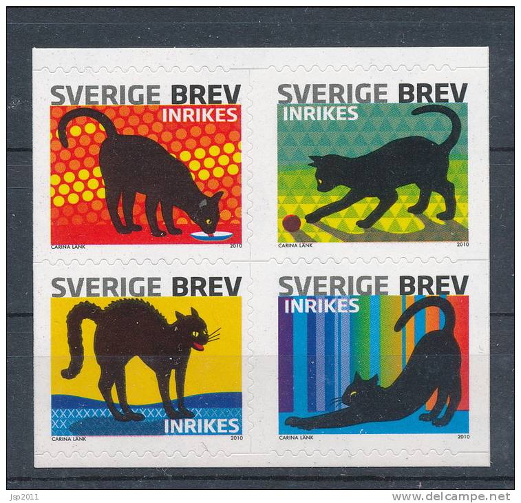 Sweden 2010 Facit # 2752-2755. Cats, MNH (**) - Nuevos