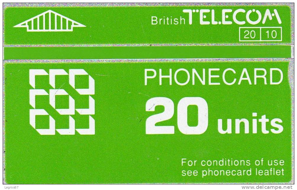 CARTE BRITISH TELECOM 20 Unités - [2] Prepaid & Refill Cards