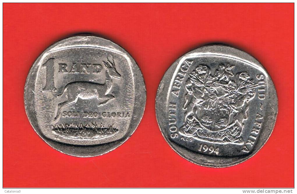 SUD AFRICA -  1 Rand 1994  KM138  - Gacela /  Springbok  - Animal Coin - Südafrika