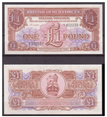 Grossbritannien - Armed Forces , 1 Pound , 1956 , 3 RD Series , UNC - British Troepen & Speciale Documenten