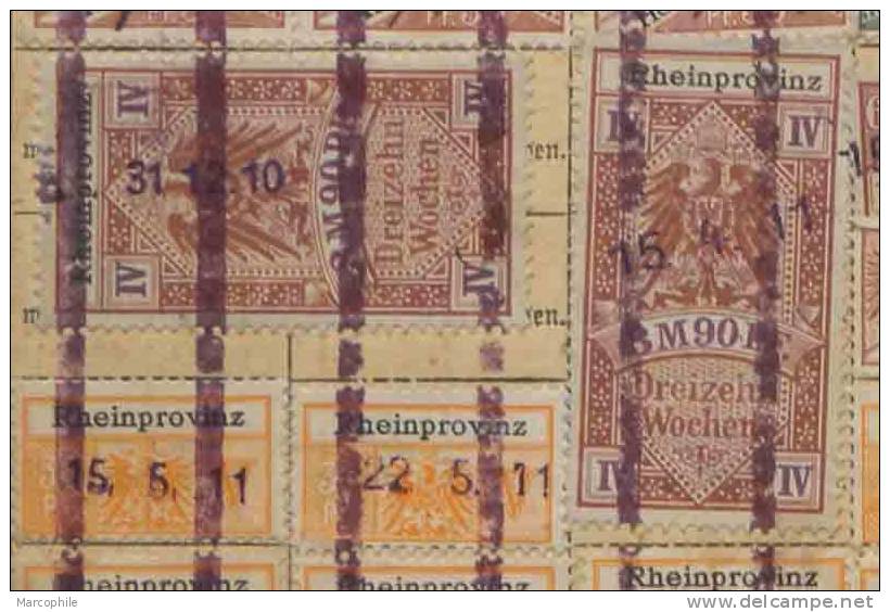 RHEINPROVINZ - HANNOVER - WESTFALEN - ELSASS / 1911 SELTENE QUITTUNGSKARTE (ref 2195) - Briefe U. Dokumente