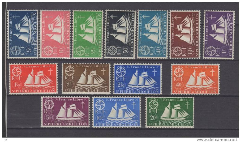 Saint-Pierre Et Miquelon N° 296 / 309 Luxe ** - Unused Stamps