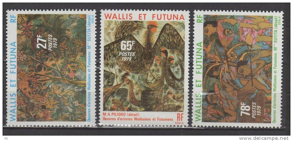 Wallis Et Futuna N° 245 / 247 Luxe ** - Unused Stamps