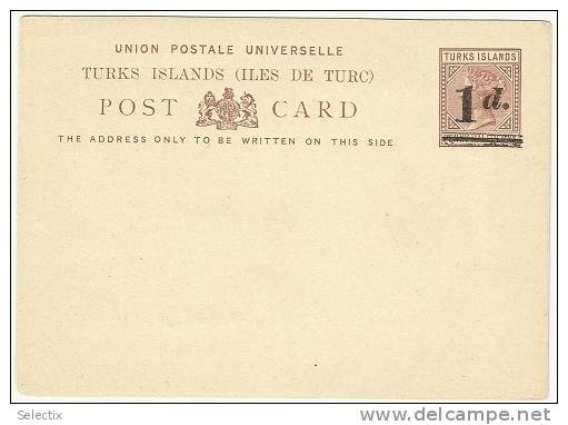 Turks & Caicos Islands 1890 Overprinted Uprated Postal Stationery Correspondence Card - Turks And Caicos