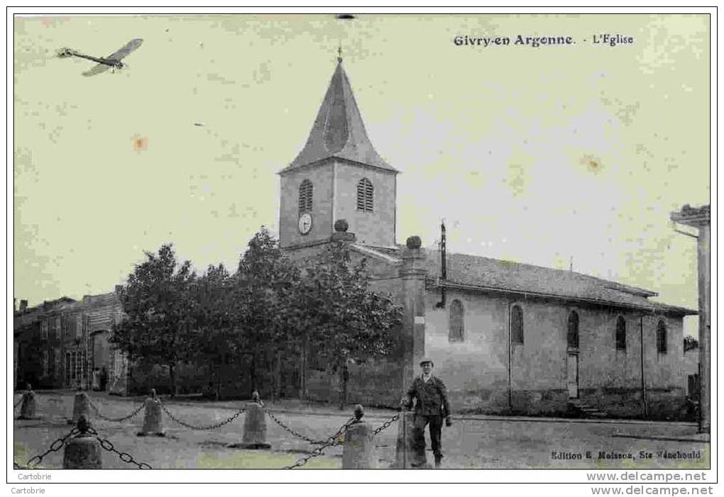 51 - GIVRY-EN-ARGONNE - L'Église - (avion) - Givry En Argonne