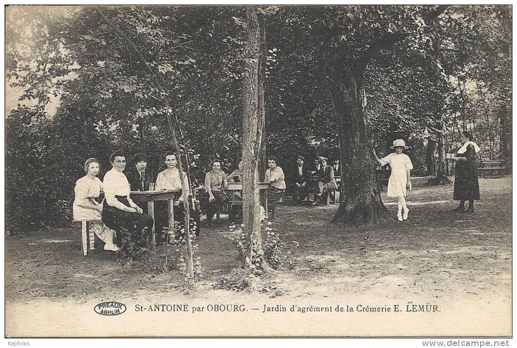 SAINT-ANTOINE Par OBOURG : Jardin D'agrément De La Crémerie E. Lemur - TOP RARE CPA - Mons