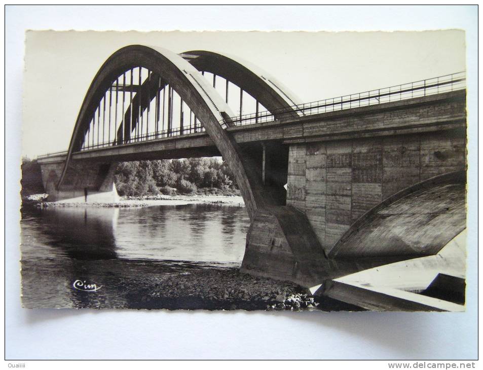 Cpsm, Carte Photo, Très Belle Vue, Chasse Sur Rhône, Pont De La Méditerranée - Autres & Non Classés