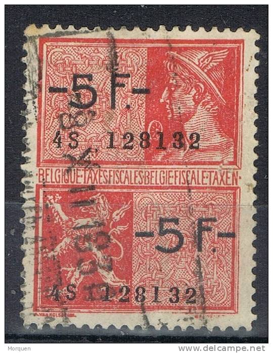 Sello Fiscal BELGICA. Taxes Fiscales 5+5, Usado 1930 º - Stamps