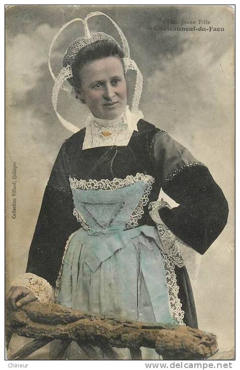 JEUNE FILLE DE CHATEAUNEUF DU FAOU - Châteauneuf-du-Faou