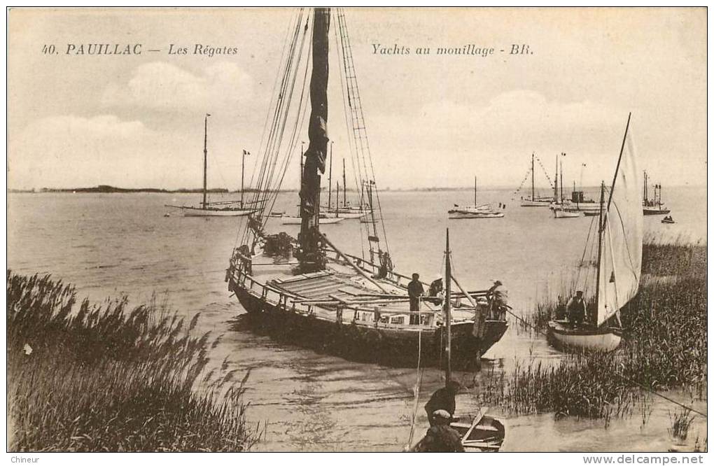 PAUILLAC LES REGATES YACHTS AU MOUILLAGE - Pauillac