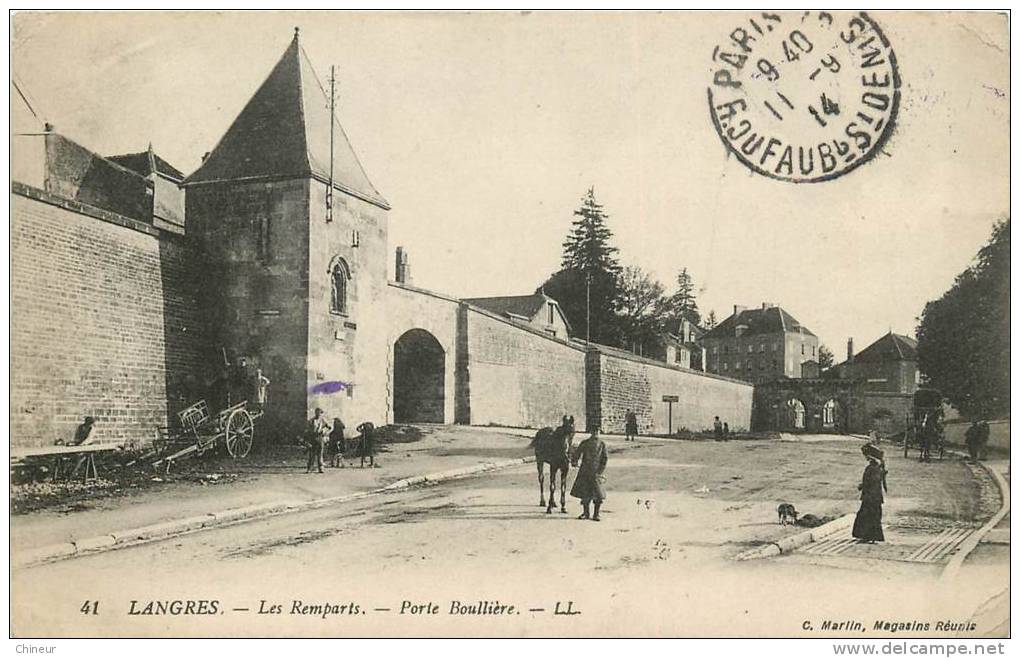 LANGRES LES REMPARTS PORTE BOULLIERE - Langres