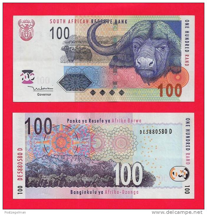 SOUTH AFRICA Banknote UNC. 100 Rand Signed By Mboweni (numbers Can Differ) - South Africa