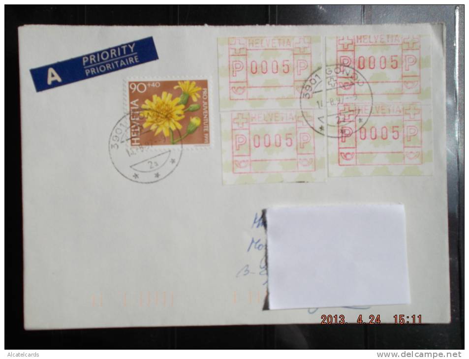 ATM Brief Mit 4 Verschnittene Einheiten. - Automatic Stamps