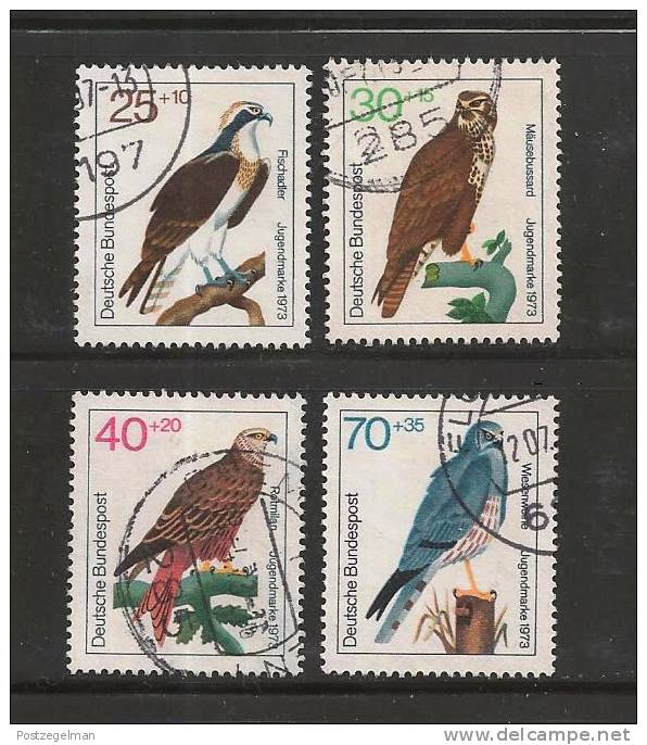 GERMANY 1973 Cancelled Stamp(s) Youth Birds Of Prey 754-757 - Used Stamps