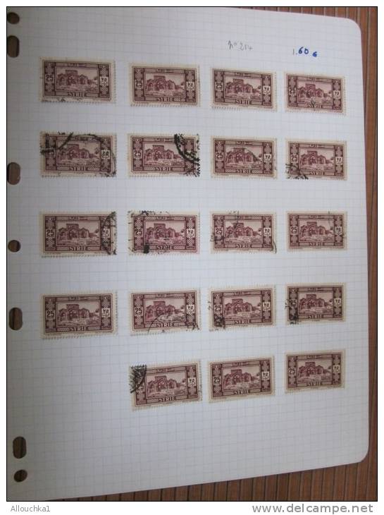 Lot De 19Timbres Oblitérés De La Syrie Mandat Français En OrientOMC Numéro 214 Cote 60 &euro;uros - Otros & Sin Clasificación