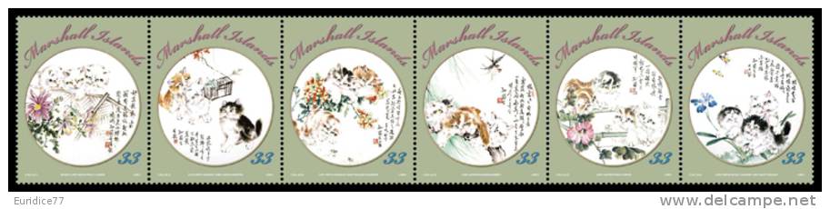 Marshall Islands 2013 - Domestic Cats Strip Of 5 Mnh - Gatti