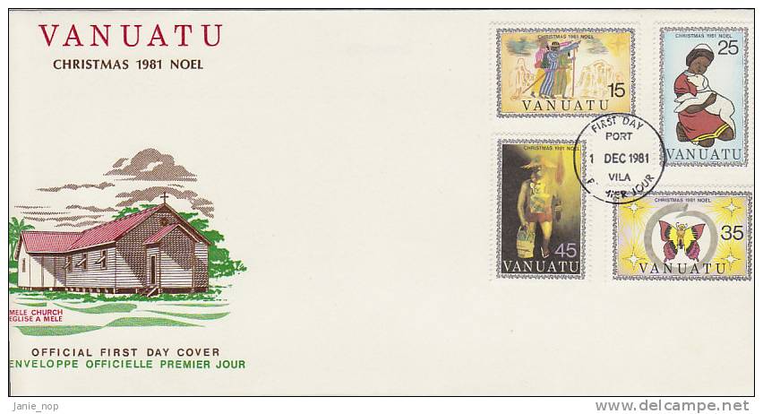 Vanuatu 1981 Christmas FDC - Vanuatu (1980-...)