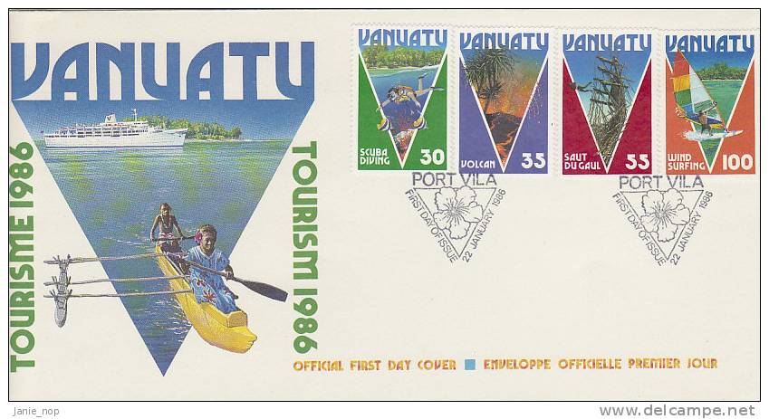 Vanuatu 1986 Tourism FDC - Vanuatu (1980-...)