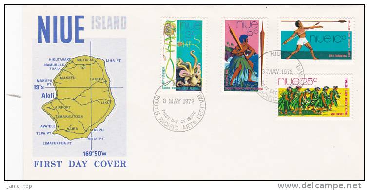 Niue 1972 Arts Festival Fiji  FDC - Niue