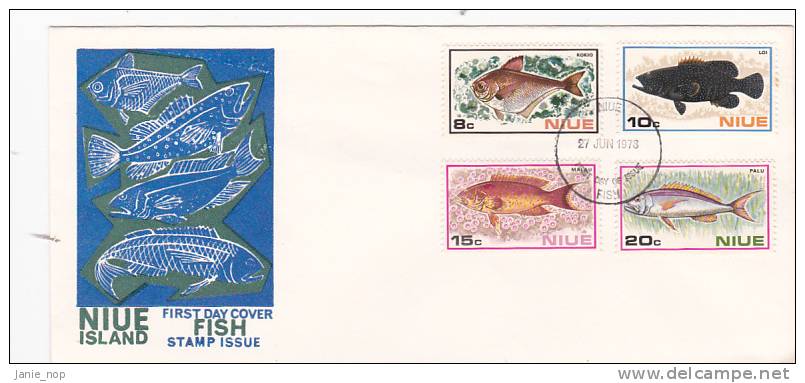 Niue 1973 Fishes FDC - Niue