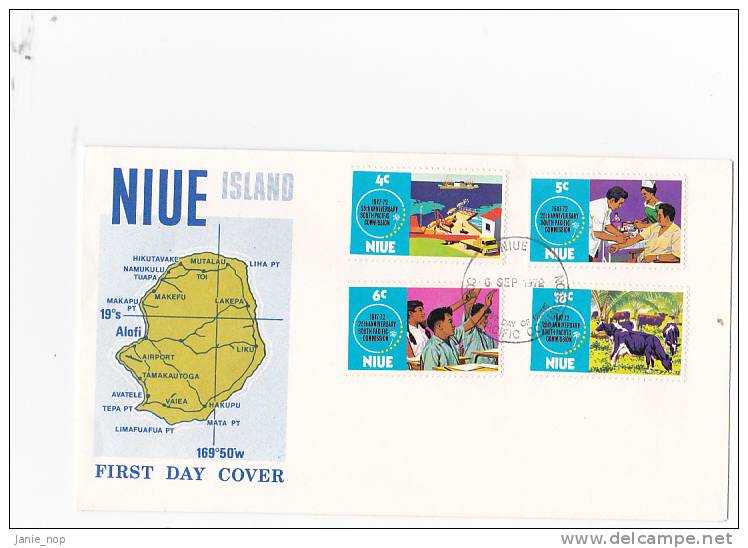 Niue 1972 25th Anniversary South Pacific Commission FDC - Niue