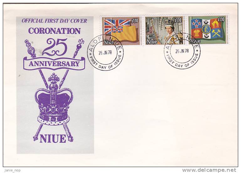 Niue 1978  25th Anniversary Of  Coronation FDC - Niue