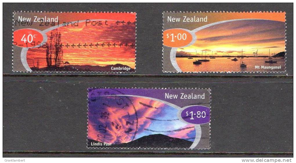 New Zealand 1998 Scenic Skies 3 Values Used - Gebraucht