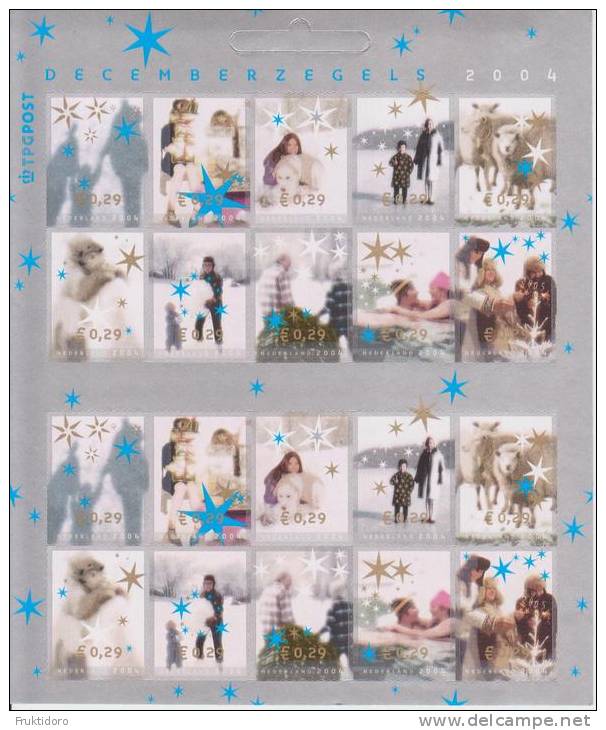 The Netherlands Mi 2264-2273 Christmas Stamps - Shadows Of A Family - Children With Gifts - Girl With Dog - Ice 2004** - Nuovi