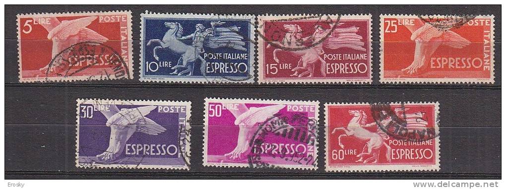 Y6142 - ITALIA ESPRESSO Ss N°25/31 - ITALIE EXPRES Yv N°27/32 - Express/pneumatic Mail
