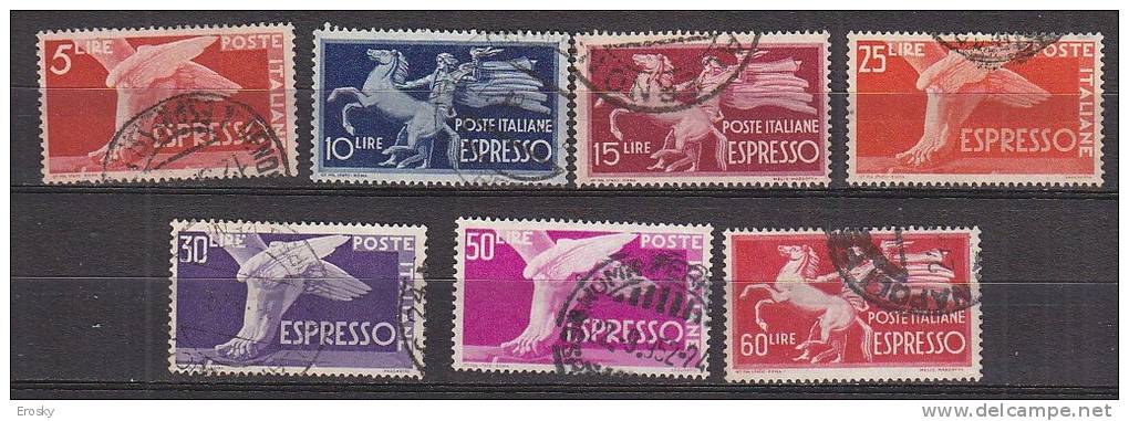 Y6142 - ITALIA ESPRESSO Ss N°25/31 - ITALIE EXPRES Yv N°27/32 - Express-post/pneumatisch