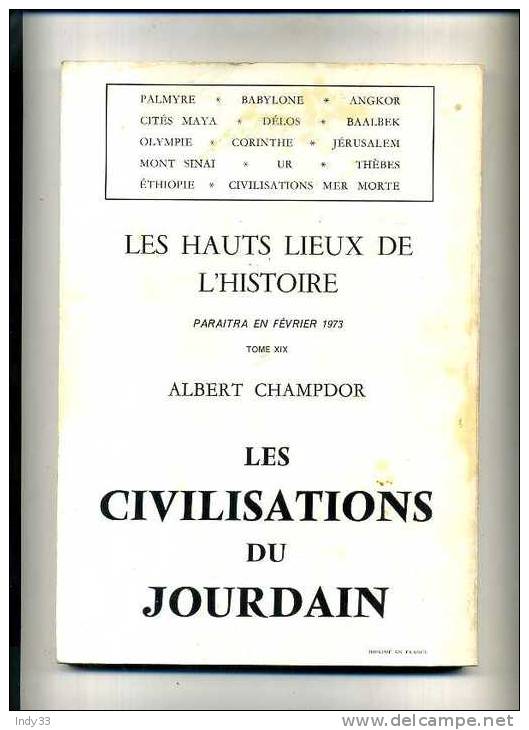 -PETRA . PAR A. CHAMPDOR . LES HAUTS LIEUX DE L'HISTOIRE N°18 . 1972 .. - Archeology