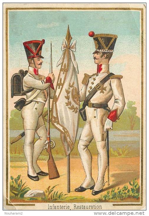 Chromos Réf. B495. Fabrique De Galoches Et Chaussures - Laporte-Lepeintre - Mans - Infanterie, Restauration, Soldats - Autres & Non Classés