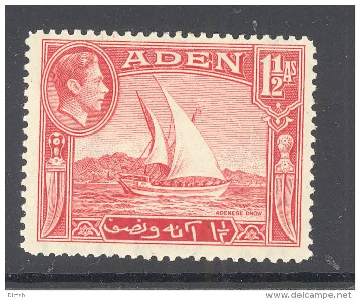 ADEN, 1938 1½As Very Fine MM - Aden (1854-1963)